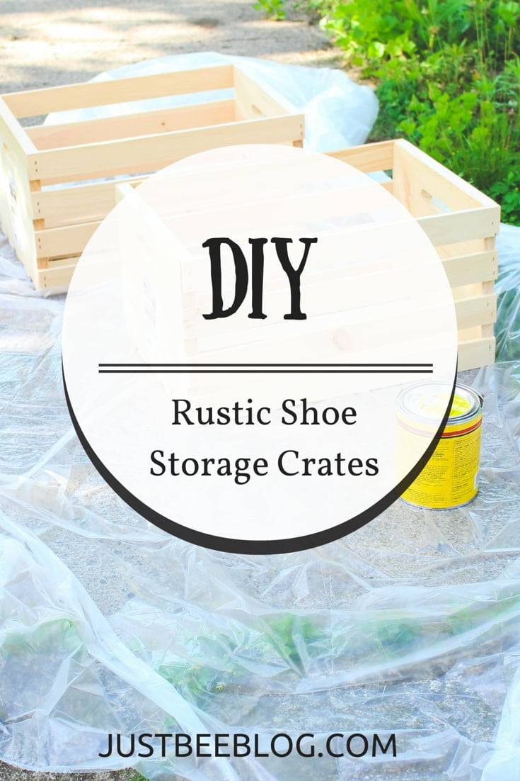 DIY Rustic Shoe Storage Crates