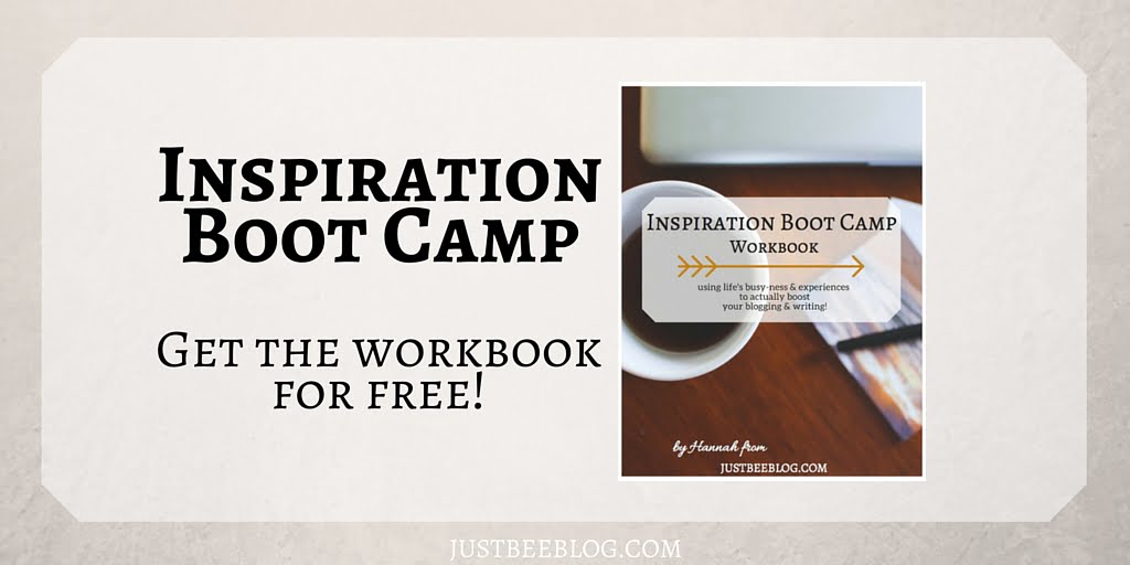 Free Inspiration Boot Camp Workbook!
