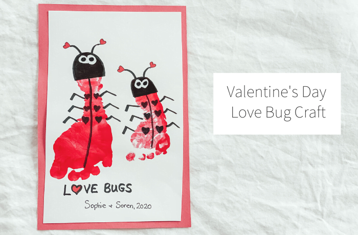 Valentine’s Day Love Bug Footprint Craft