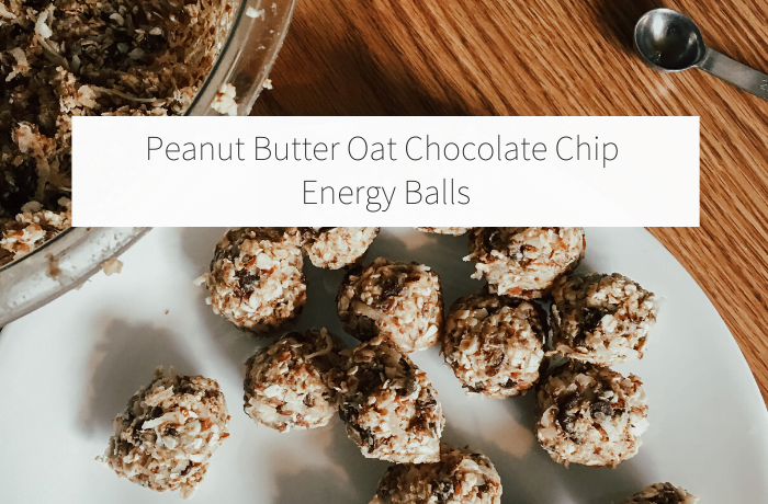 Peanut Butter Oat Chocolate Chip Energy Balls