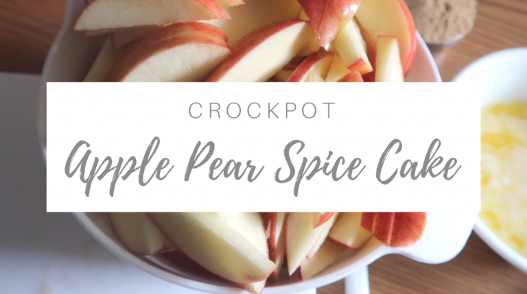 Crockpot Apple Pear Spice Cake