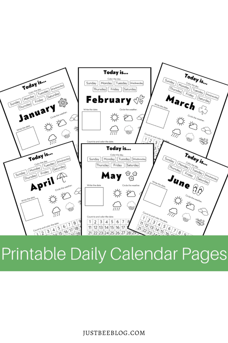 New Calendar Printables for Homeschool Mamas and Classroom Teachers!