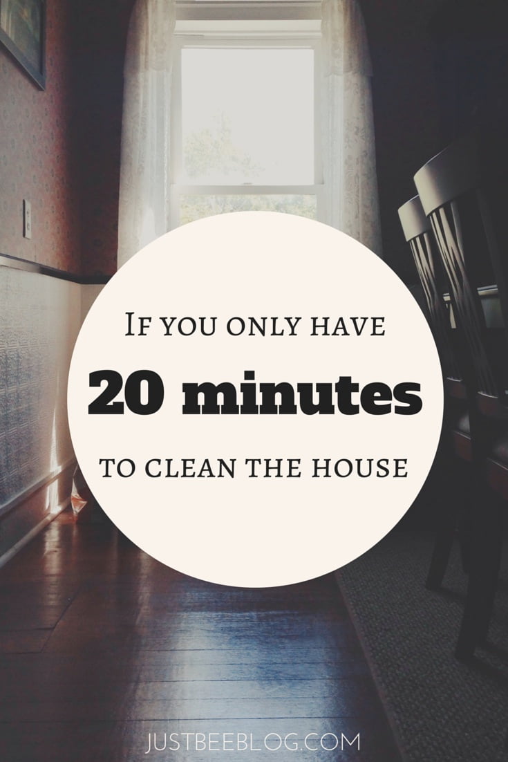 If You Only Have 20 Minutes To Clean The House