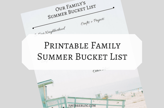 Summer Bucket List (+ a printable template for you!)